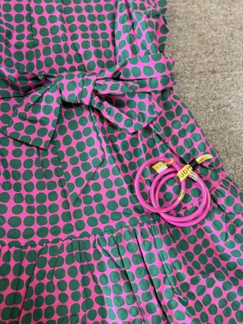 Pinch Polka Dot-Tiered Mini Dress