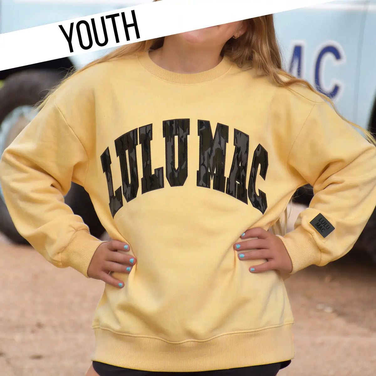 Lulu Mac Youth Mossy Oak Bottomland Butter Sweatshirt