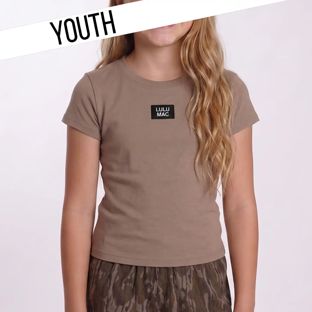 Lulu Mac Youth Dark Taupe Baby Doll T-Shirt