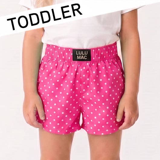 Lulu Mac Bubblegum Mini Polka Dot TODDLER SHORTS