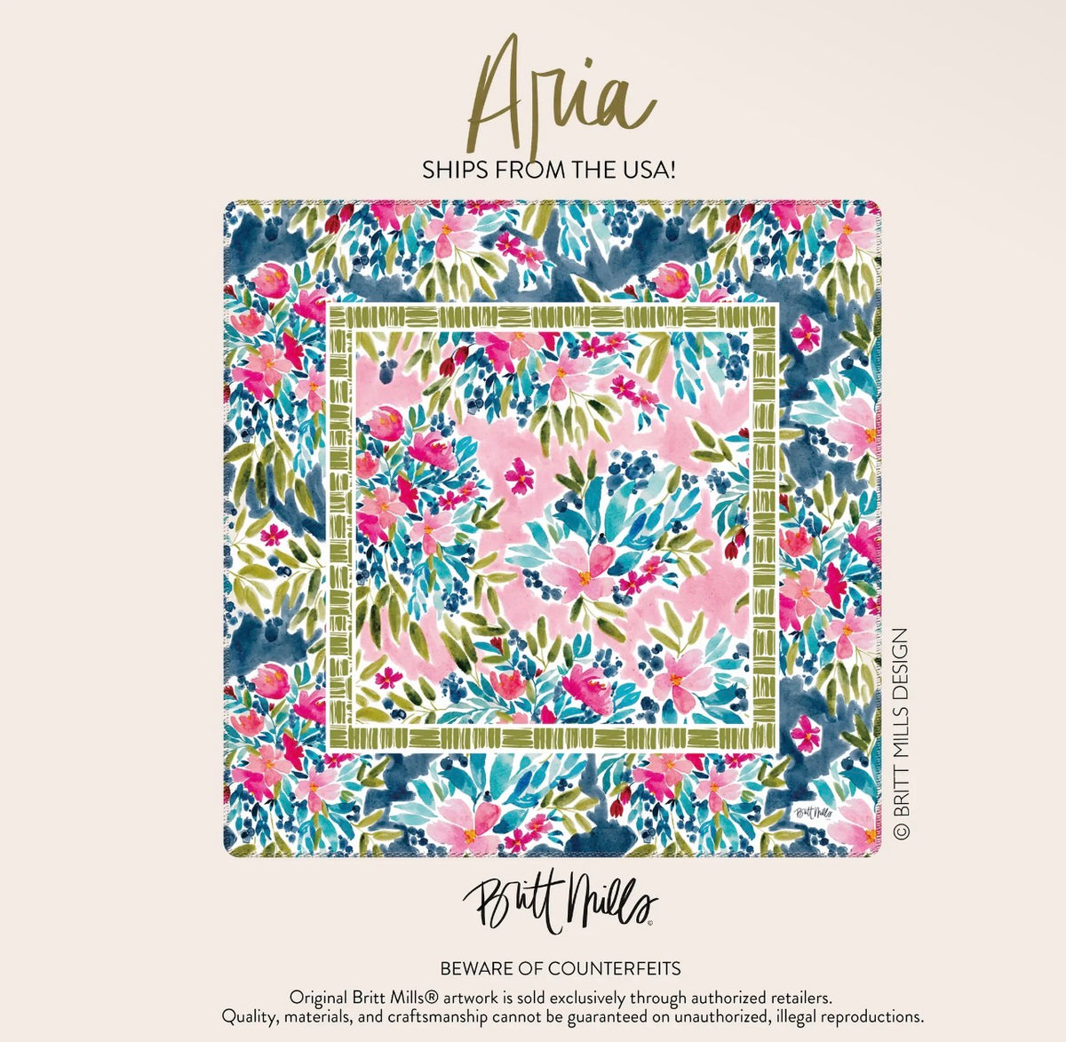 Aria mahjong mat by Britt Mills
