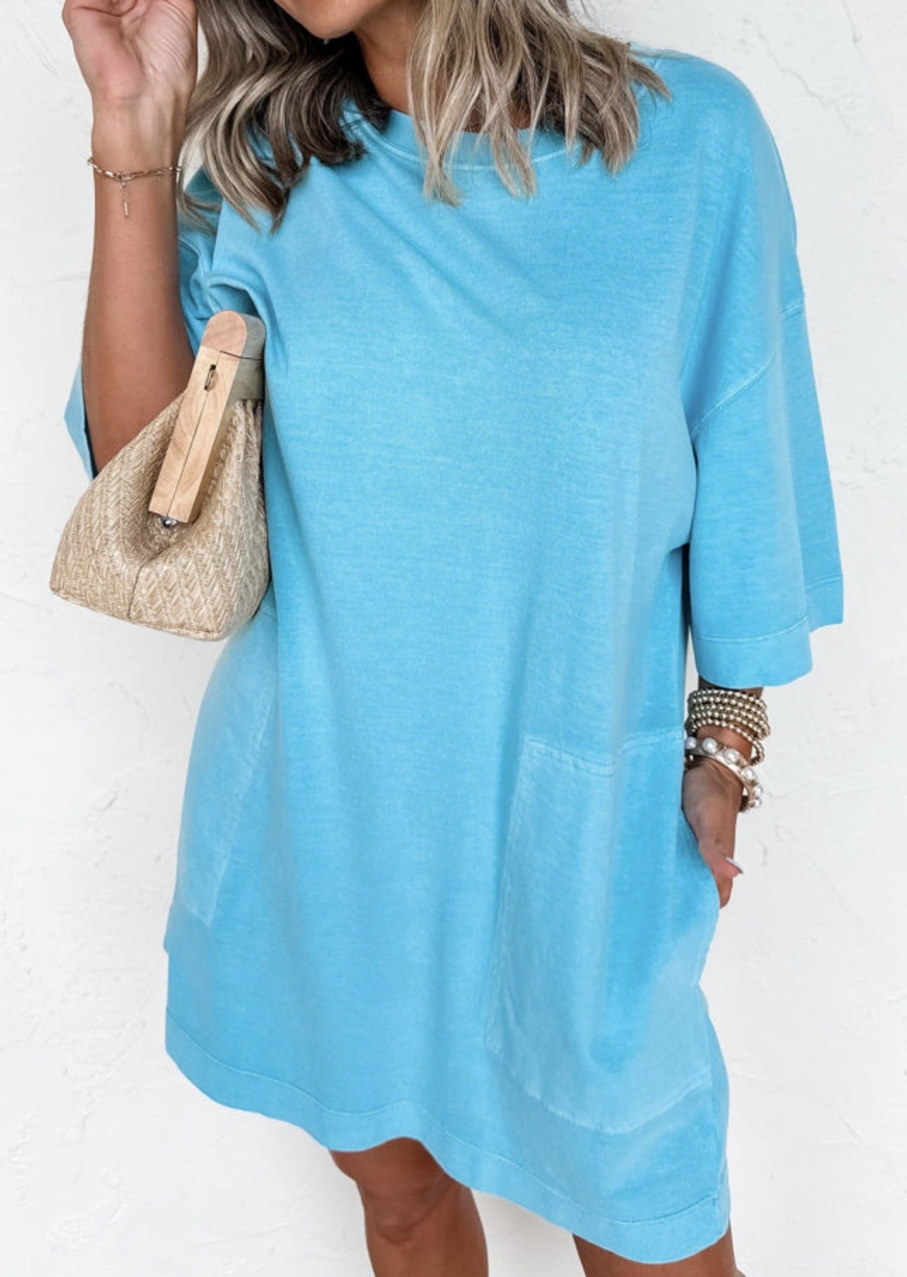 Out and About Dress-light blue
