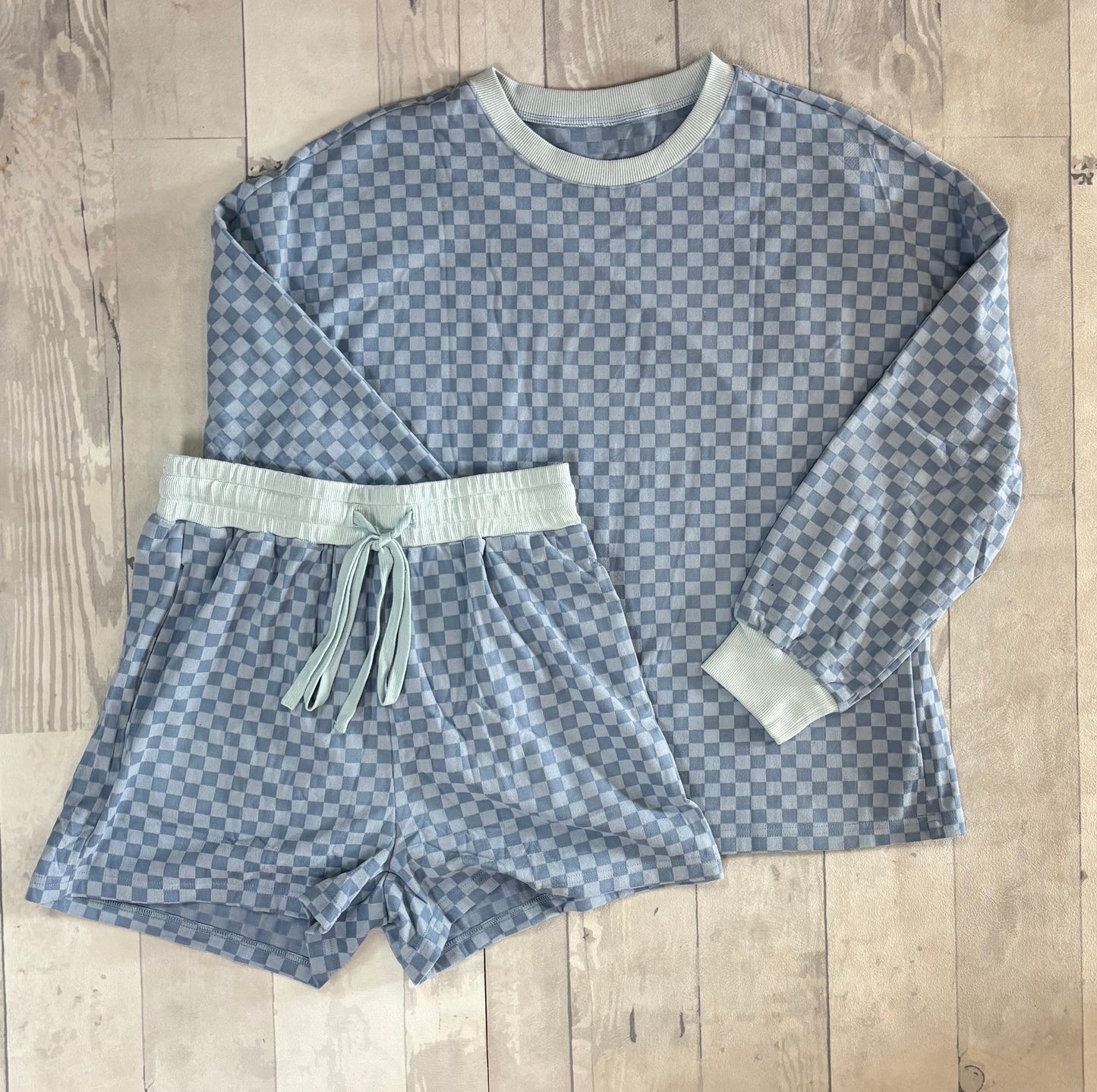 Bue Checkered 2 piece set