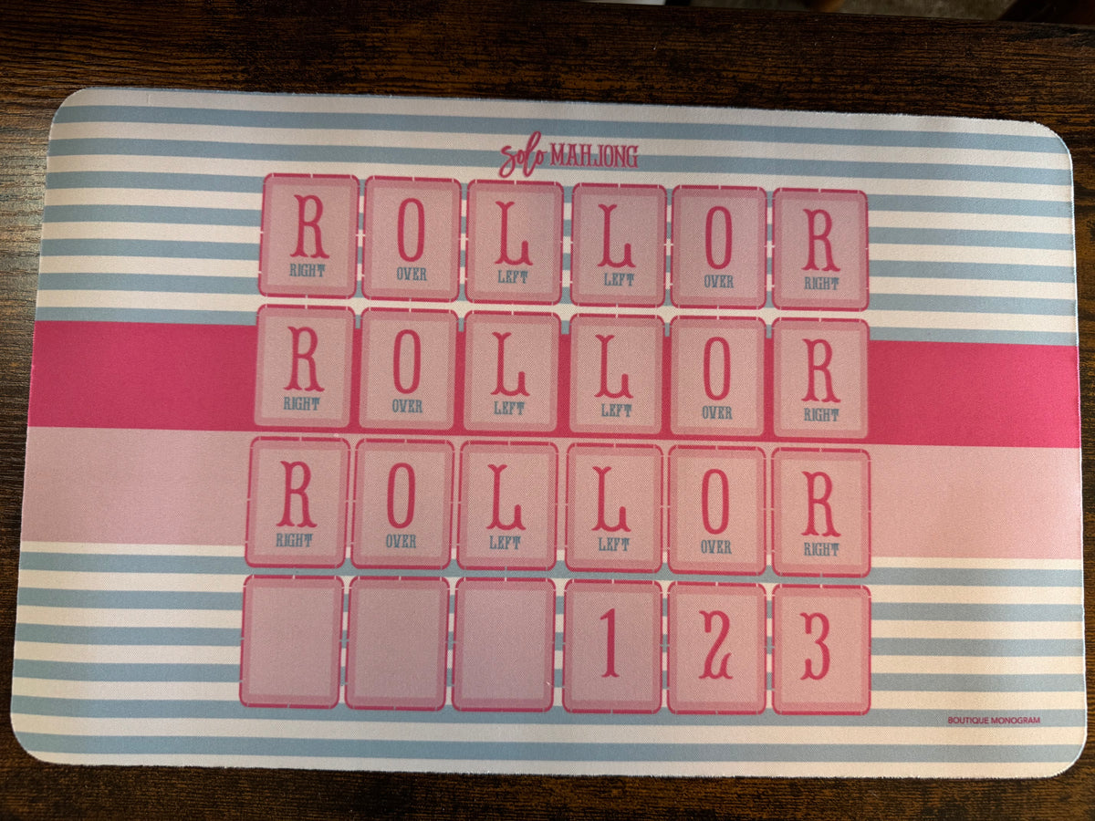 Pink Regatta solo mahjong mat