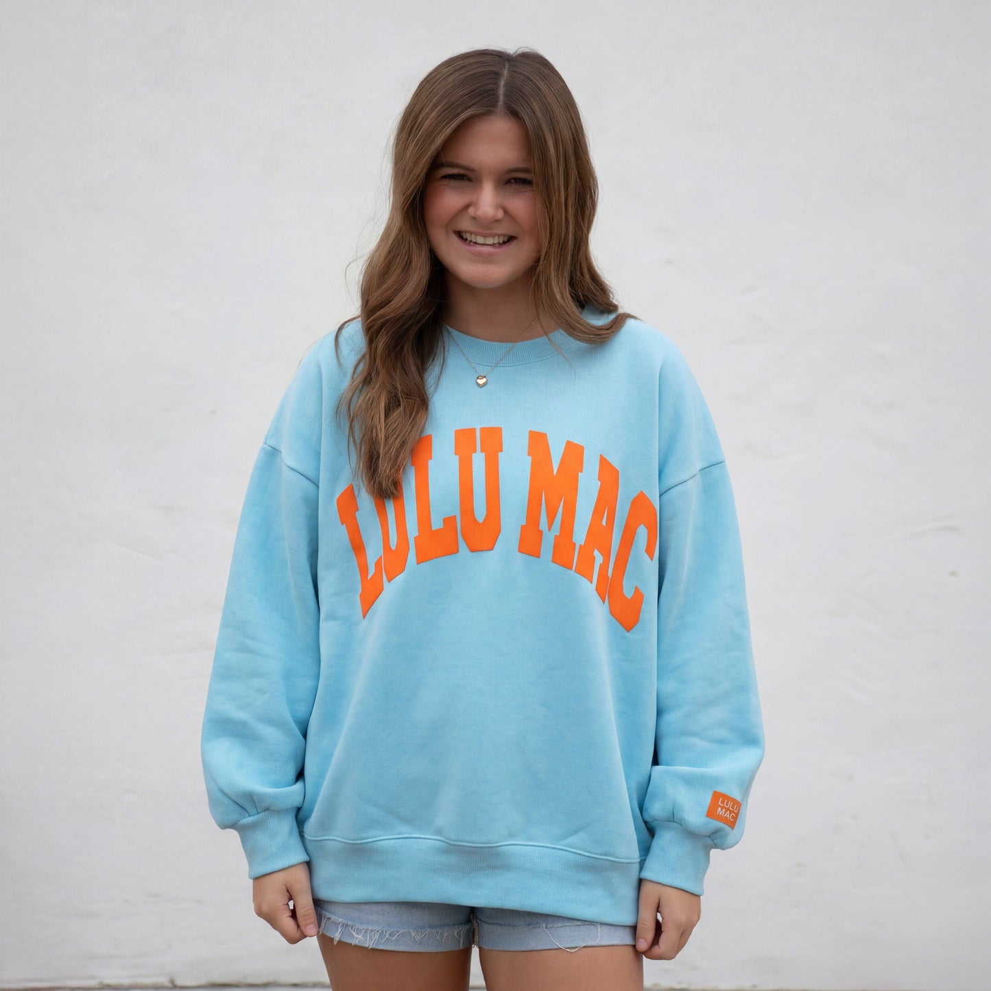 Lulu Mac Blue/Orange Puff: Blue/Orange Sweatshirt