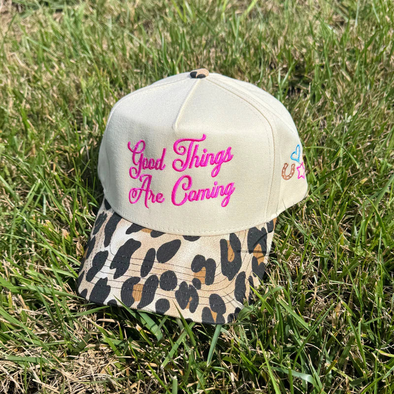 Good Things Are Coming camo hat