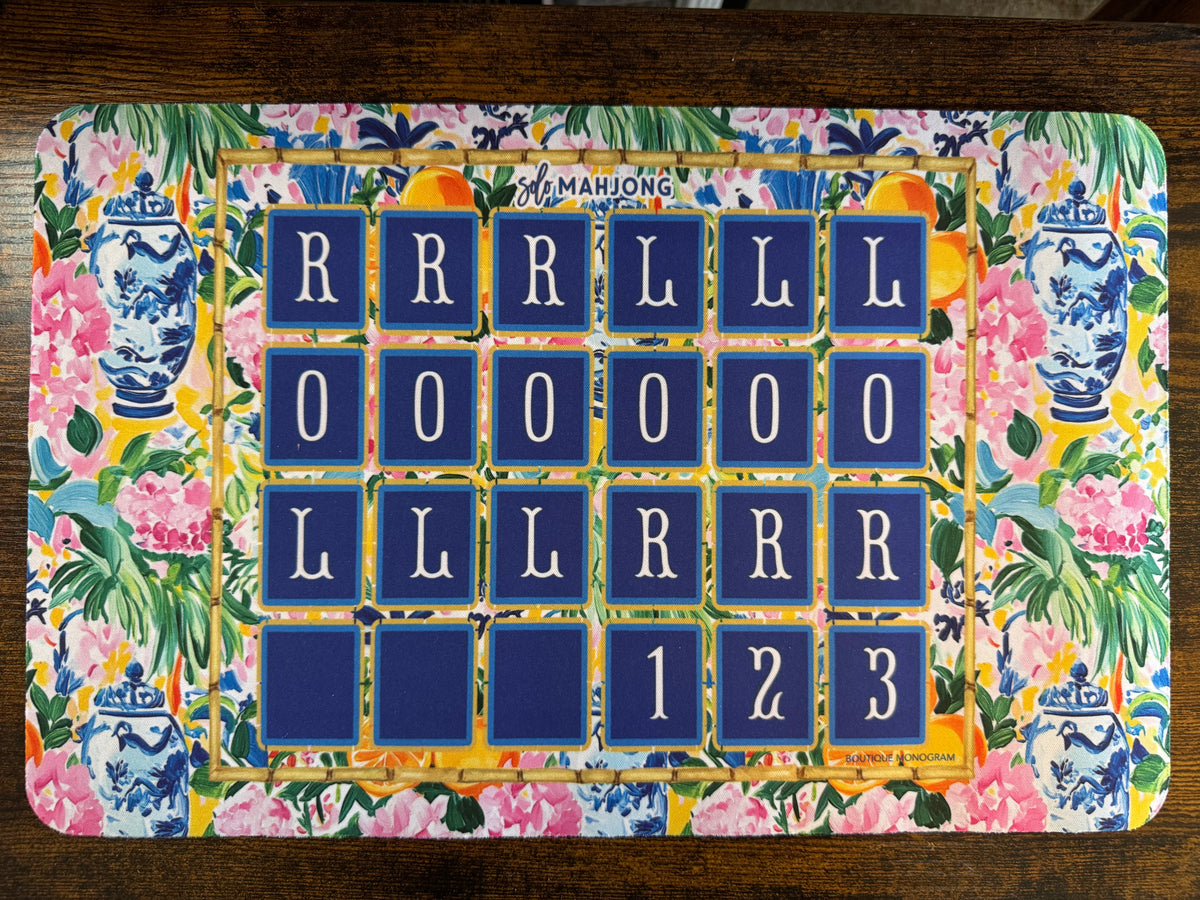 Bamboo Bloom solo mahjong mat