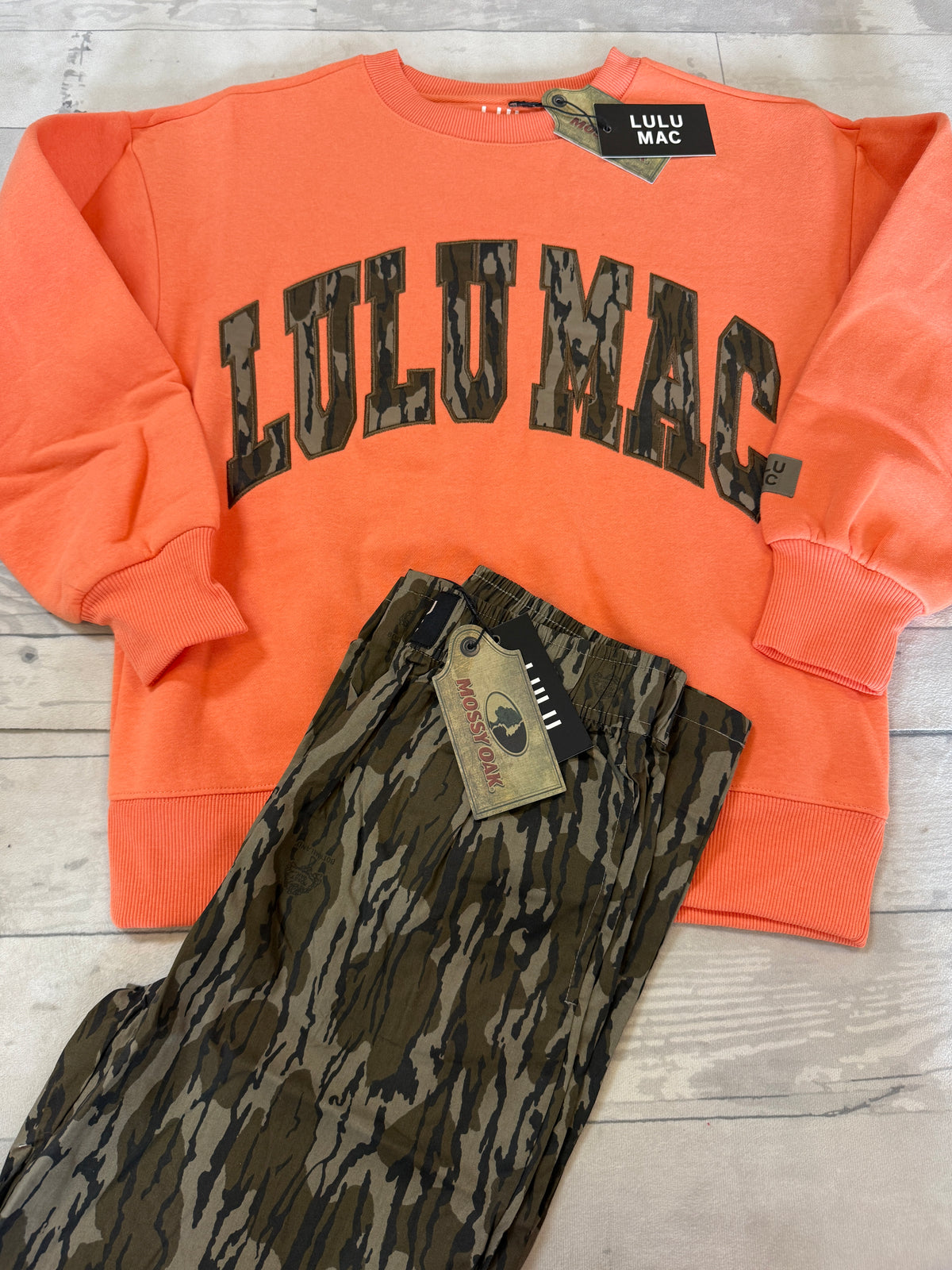 Lulu Mac Bottomland Mossy Oak Orange Sweatshirt