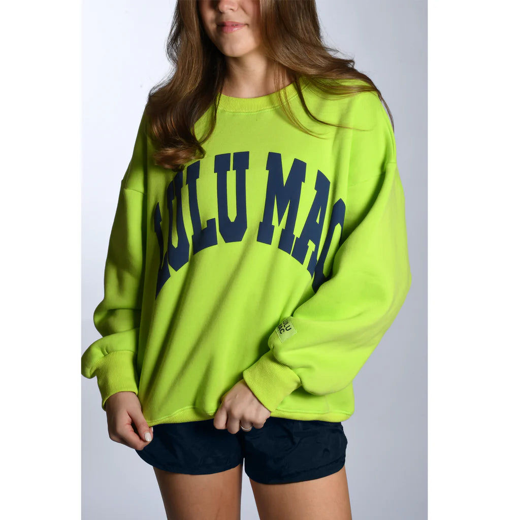 Lulu Mac Sweatshirt Chartreuse/Deep Blue