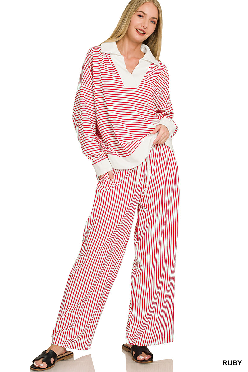 Zenana Striped Set
