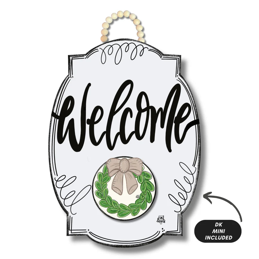 White Bloom Welcome Hanger (mini attachment not included)