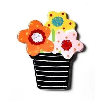 black stripe bucket of flowers attachment