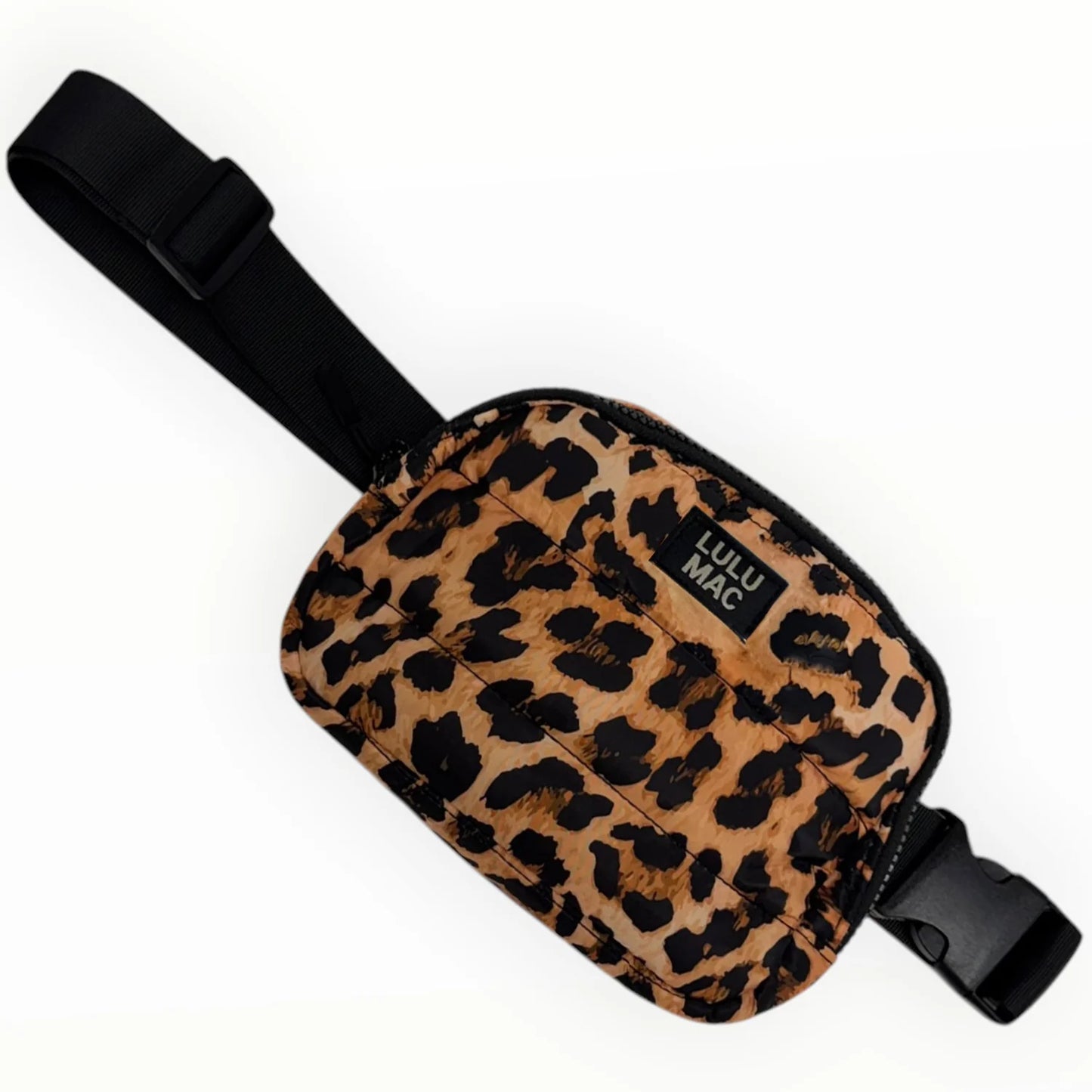 Lulu Mac puffer leopard belt bag
