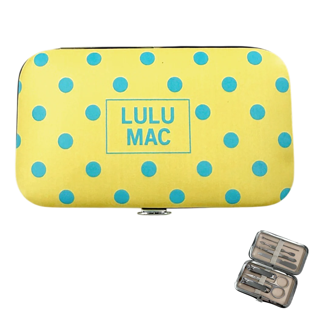 Lulu Mac manicure set butter with blue dots
