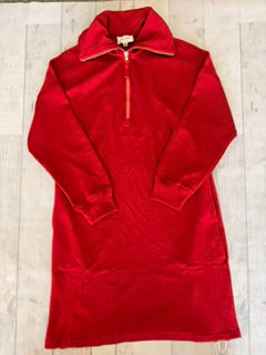P. CILL Butter Modal Quarter Zip Up Long Sleeve Dress