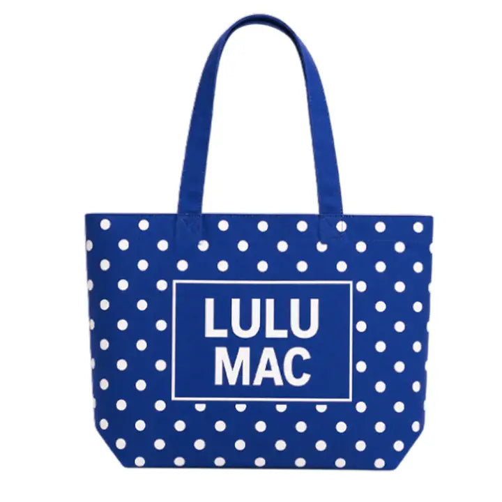 Lulu Mac Royal Dot Canvas Tote Bag