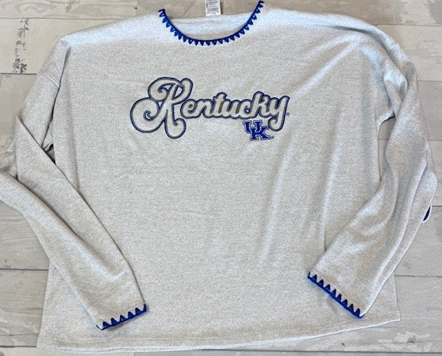 University of Kentucky Neptune Hacci Knit Long Sleeve Top