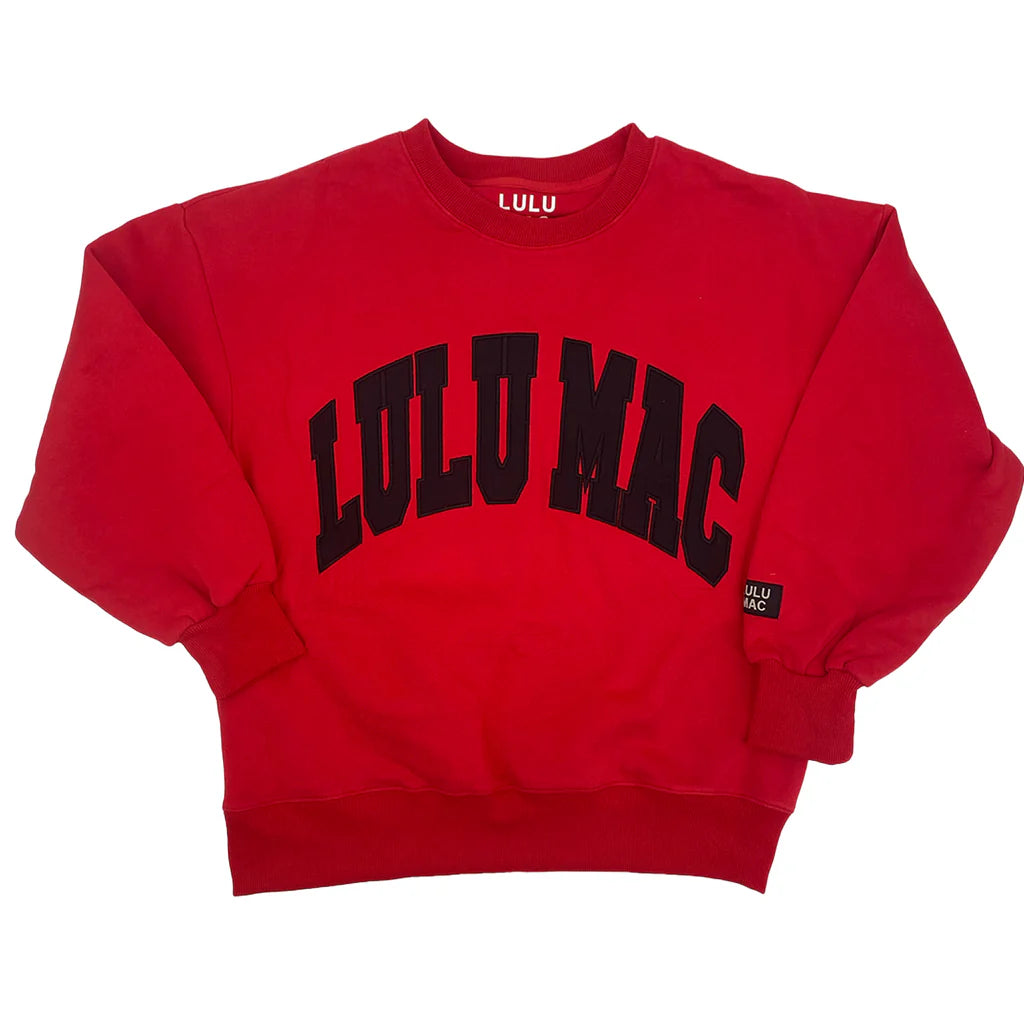 Lulu Mac Red/Black Stitch Sweatshirt