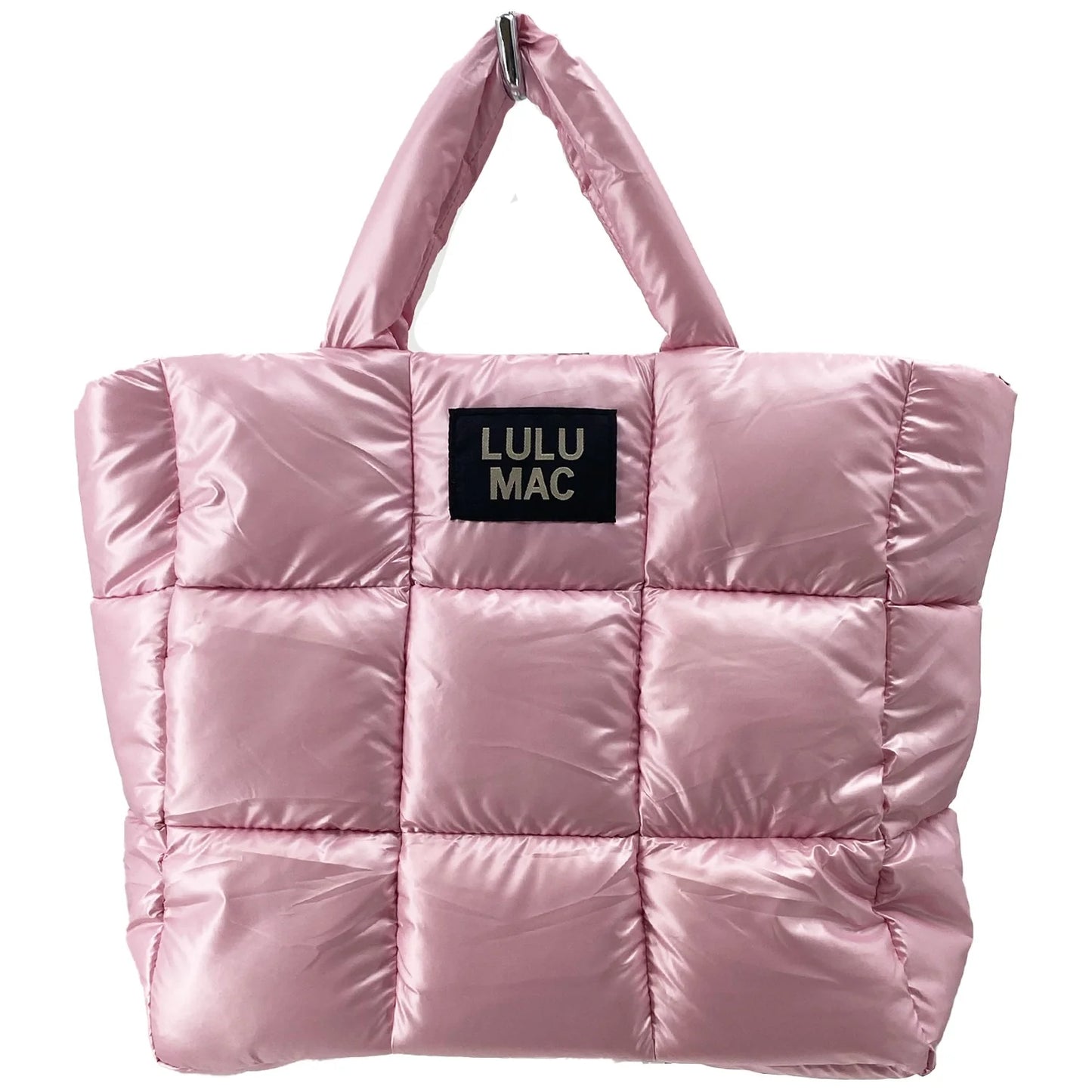 Lulu Mac large puffer handbag pink