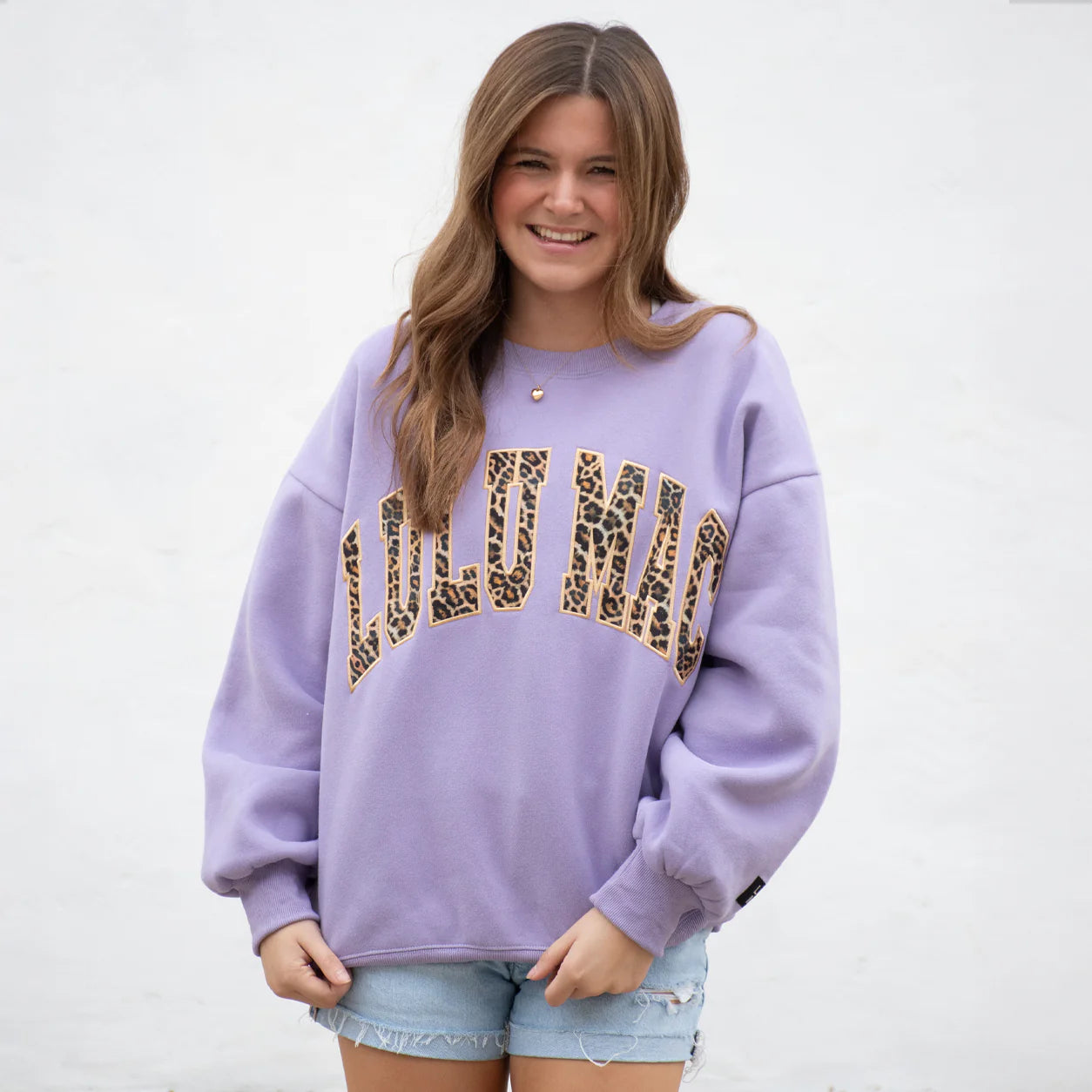 Lulu Mac lavender leopard sweatshirt