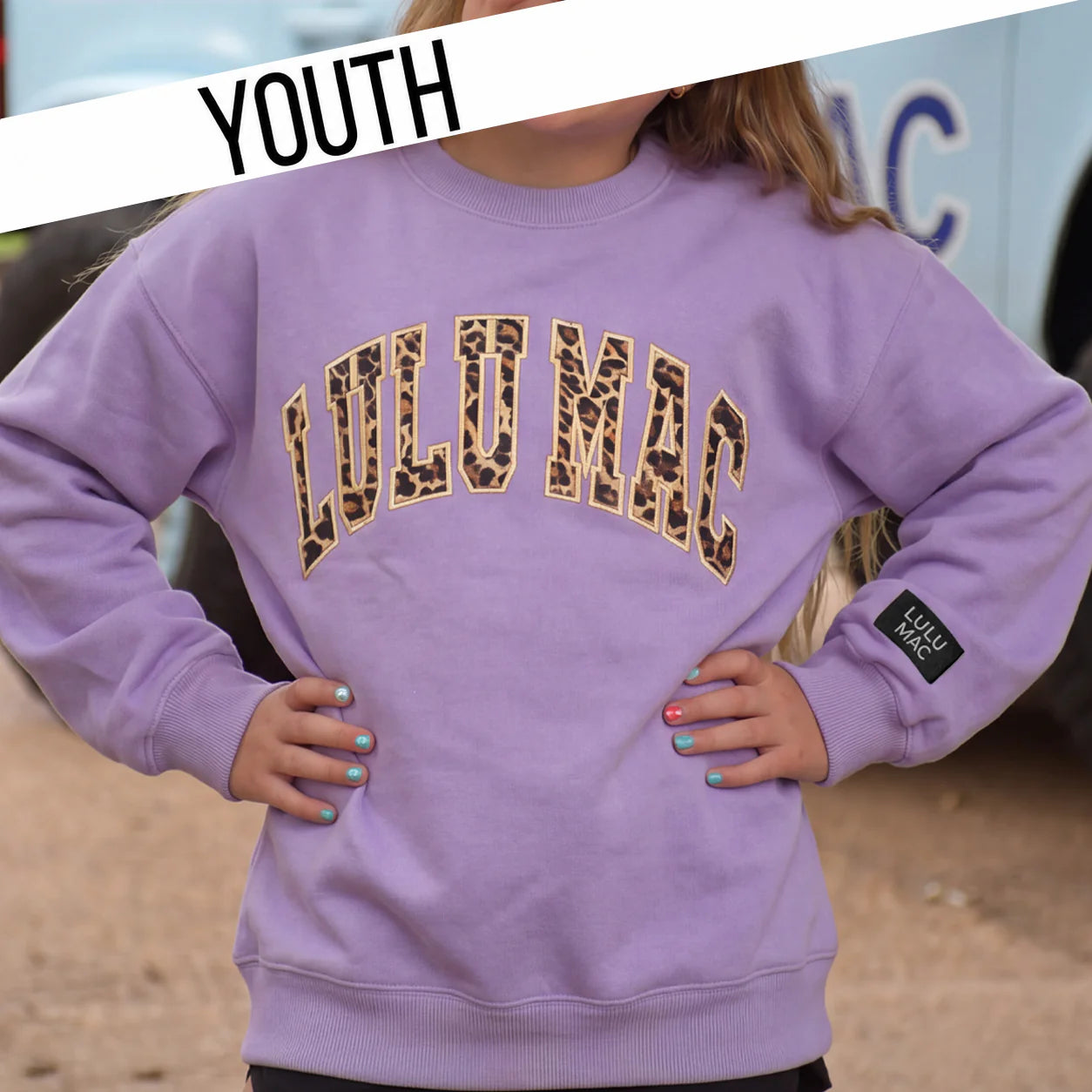 Lulu Mac youth lavender leopard