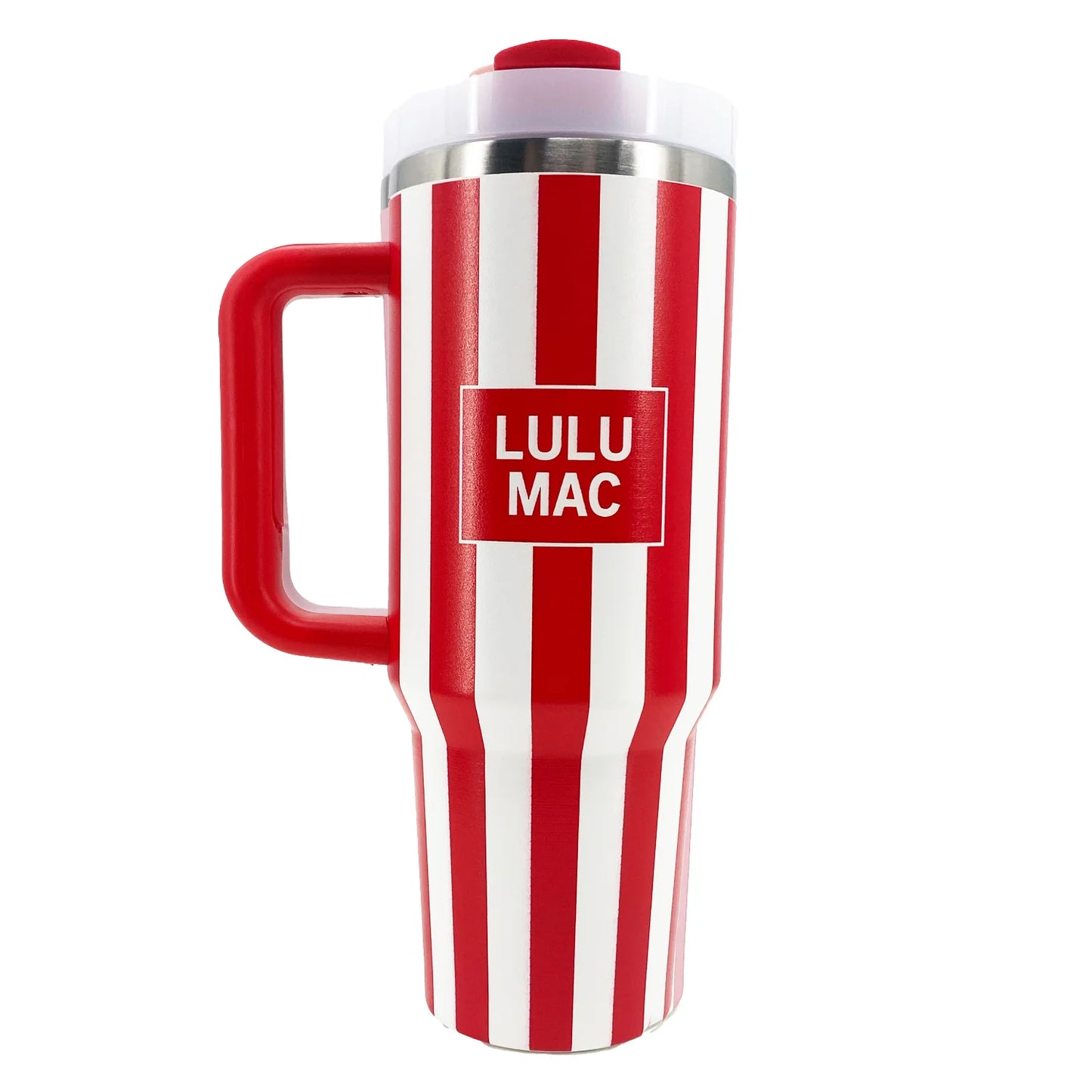 Lulu Mac red and white stripe tumbler