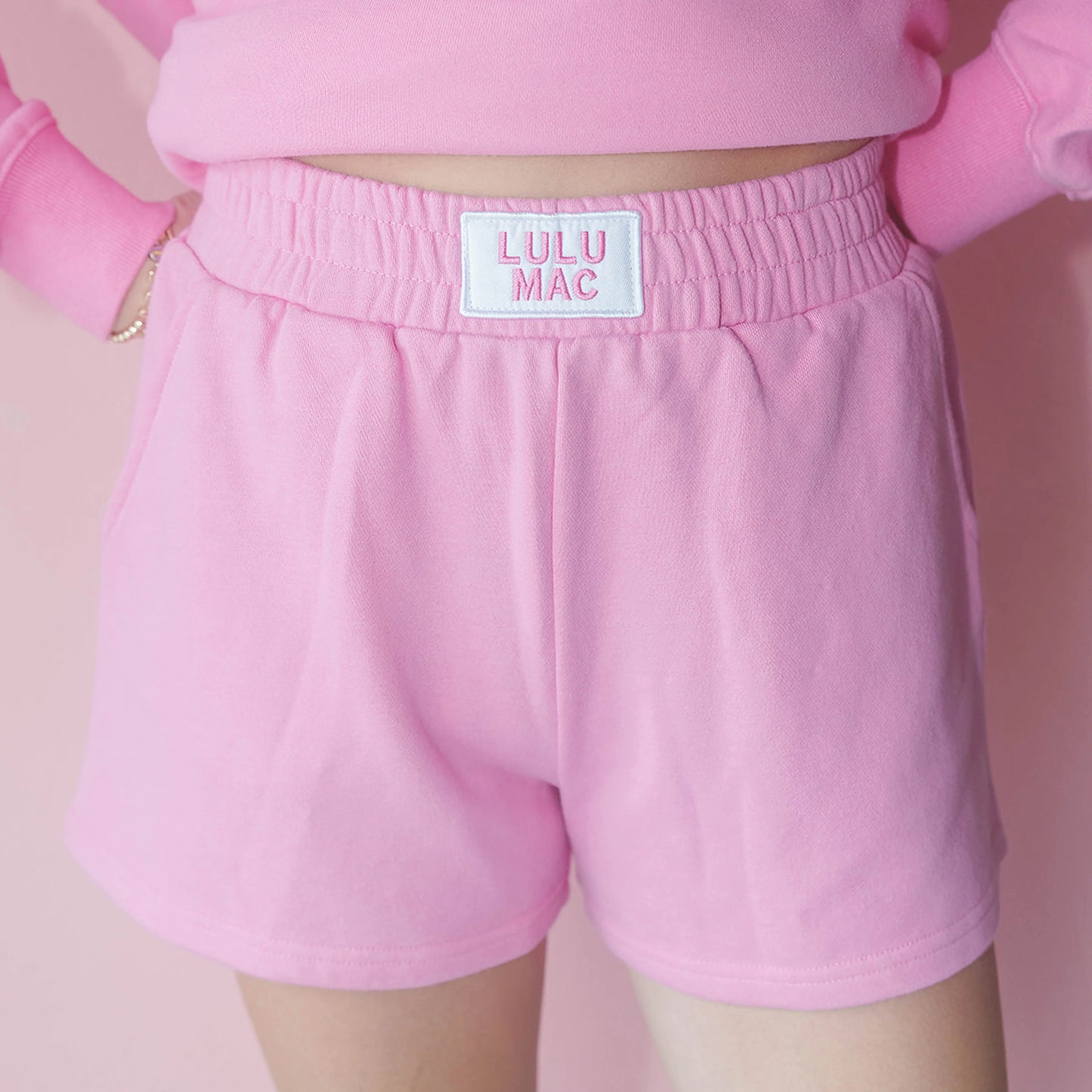 Lulu Mac terry cloth shorts bubblegum