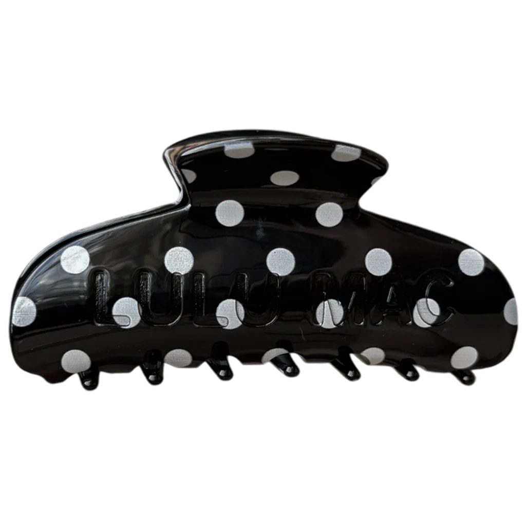 Lulu Mac black and white polka dot hair clip