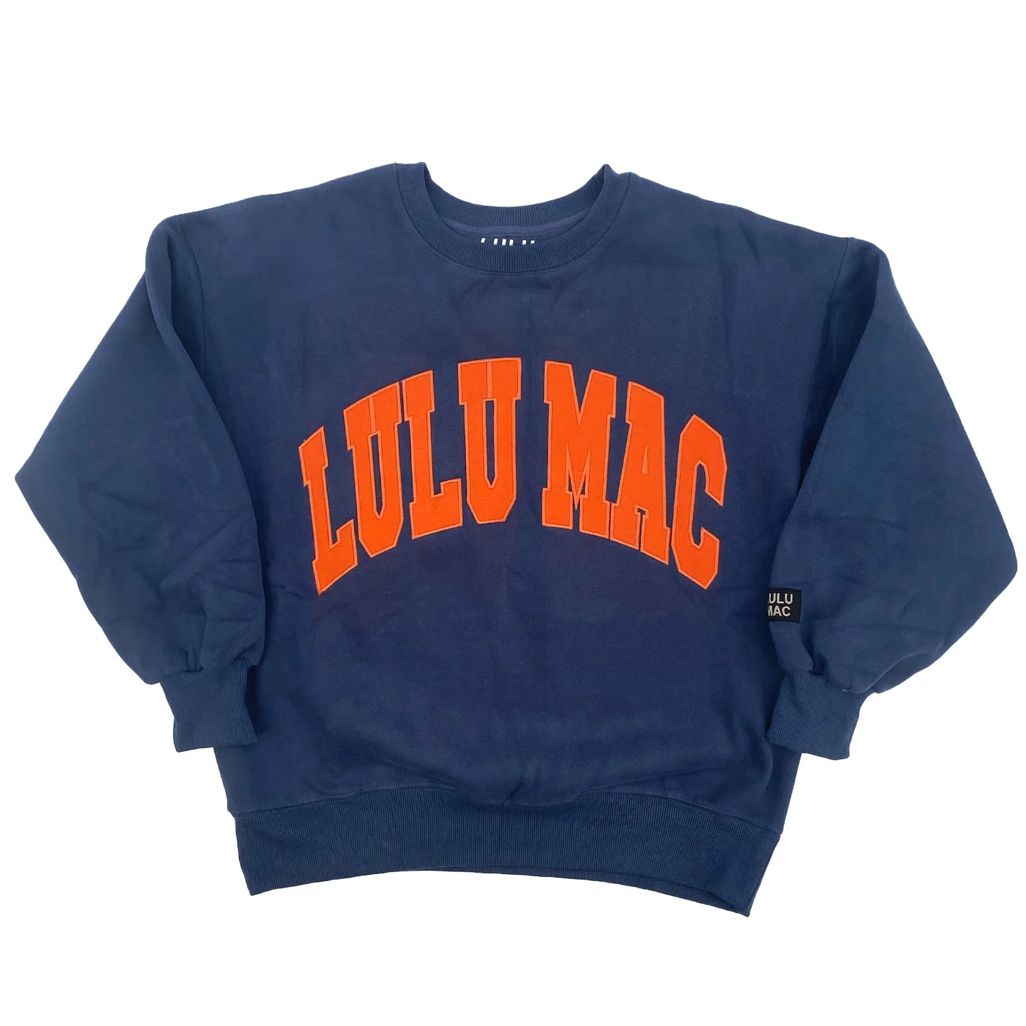 Lulu Mac Navy and Orange stitch sweatshirt