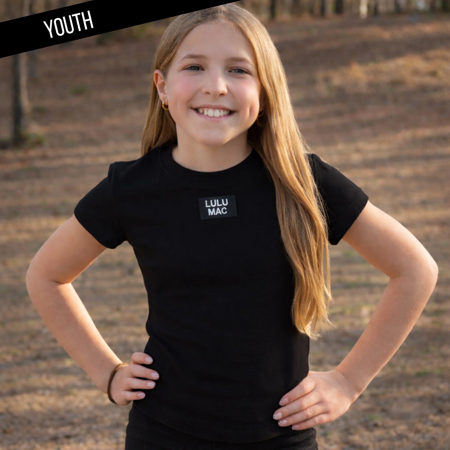 Lulu Mac youth black baby doll top