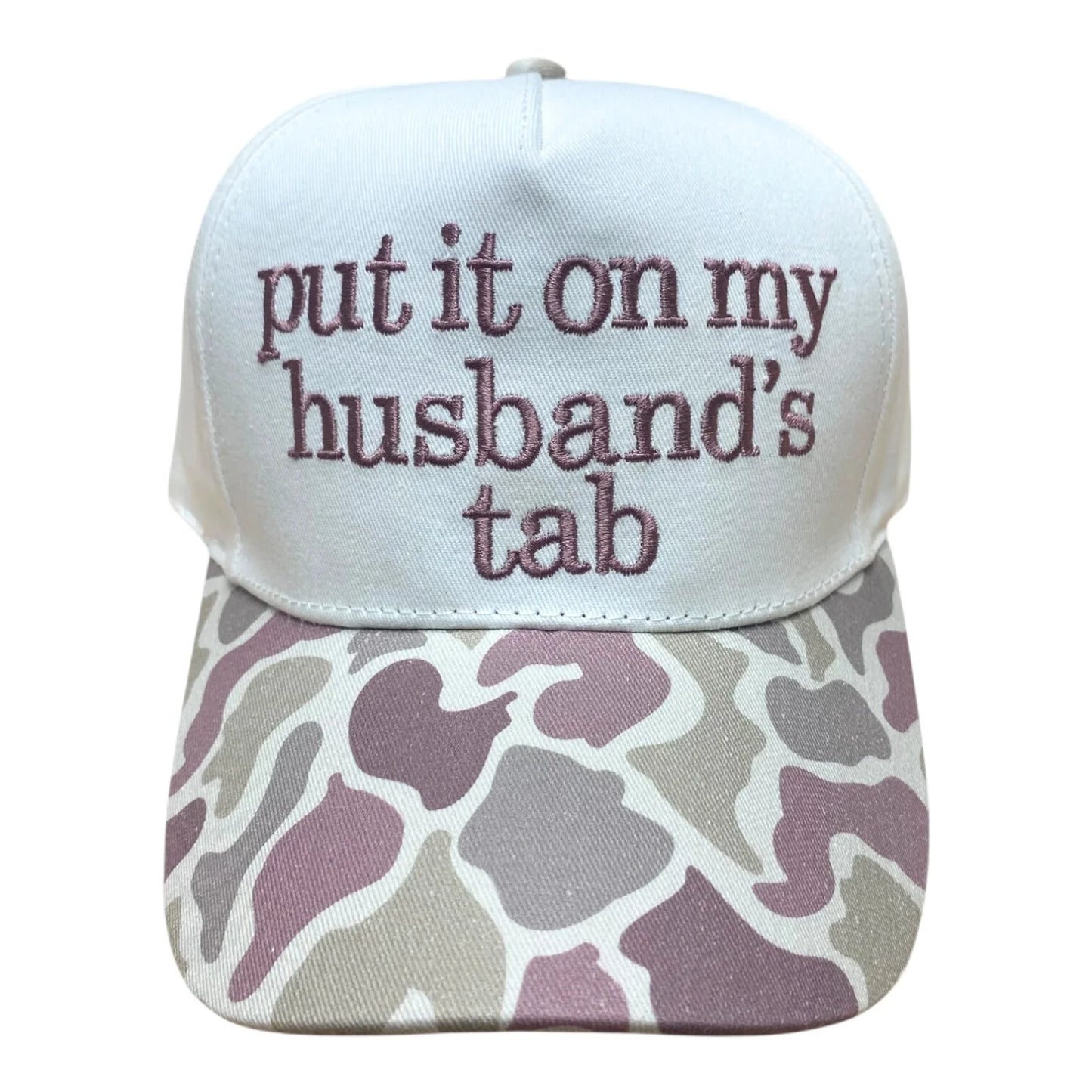 Lulu Mac my husband's tab light camo hat