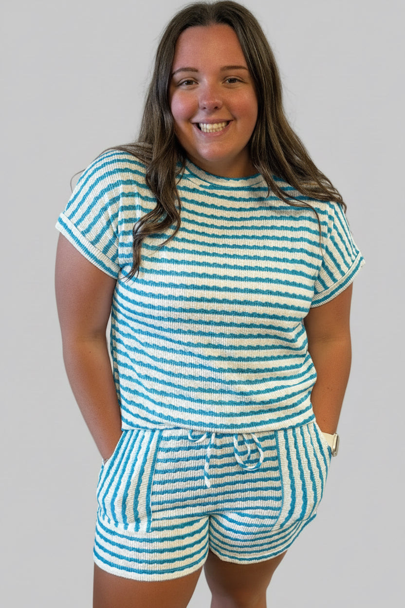 Blue Skies Weekend shorts set