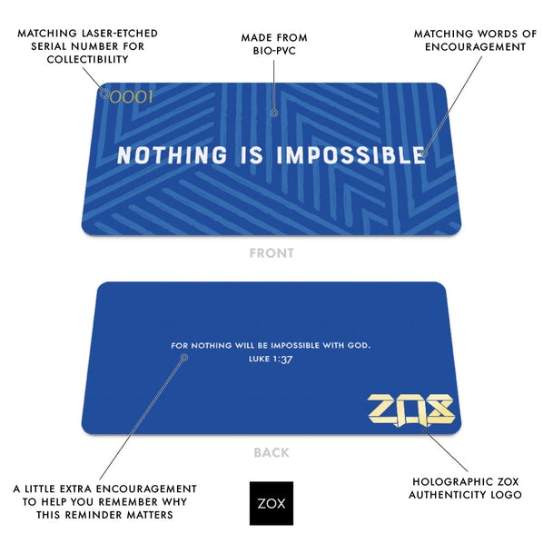 ZOX Nothing Is Impossible Bible Verse Bracelet