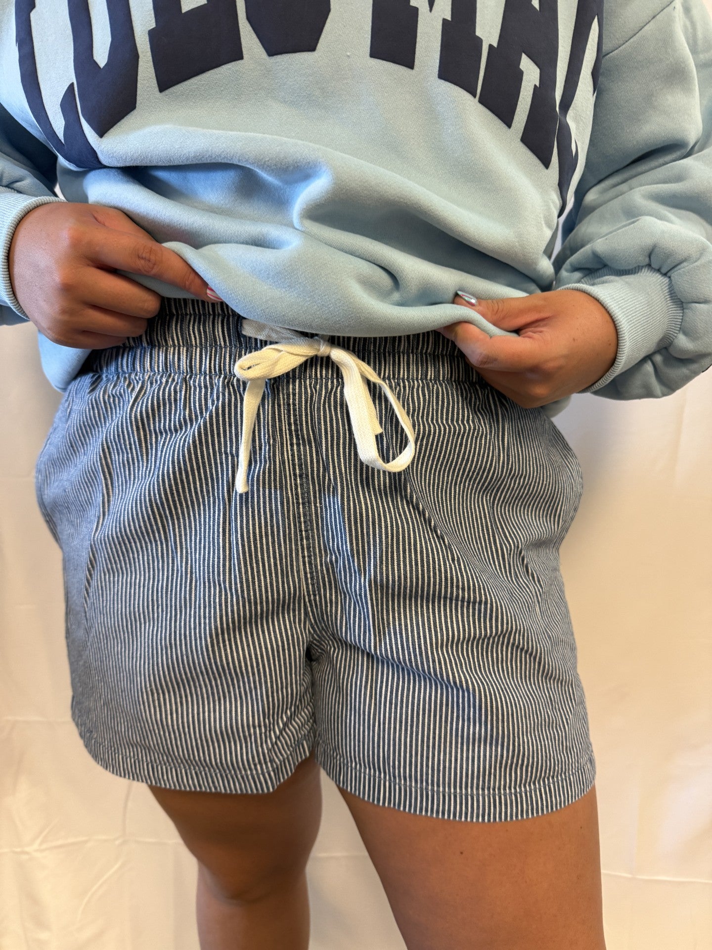 First Place Fit-dark blue stripe shorts