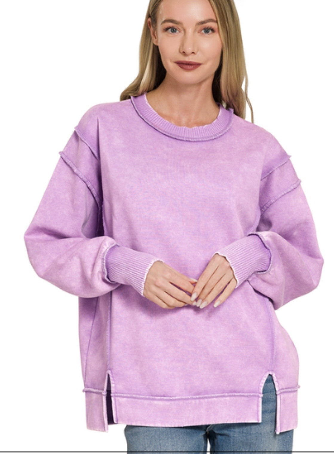 Zenana Lavendar Sweatshirt