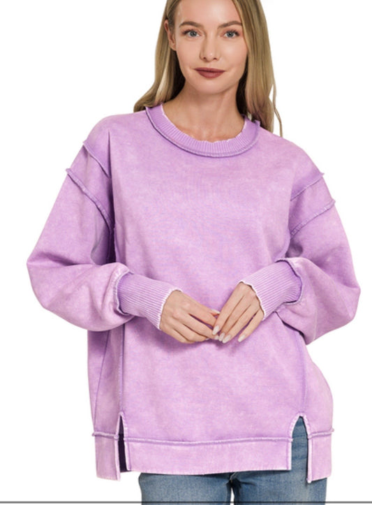 Zenana Lavendar Sweatshirt