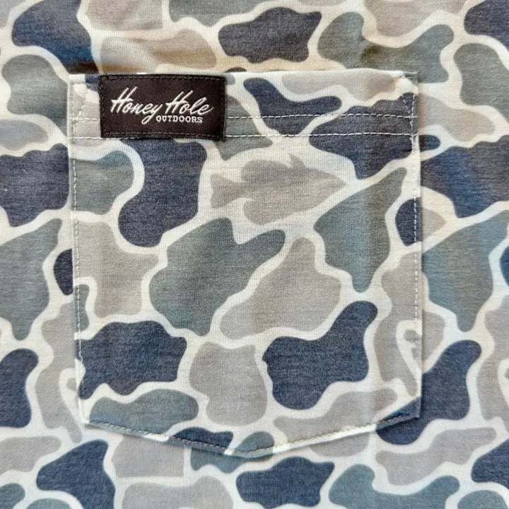Honey Hole Drift Performance Hoodie- Hideaway Camo