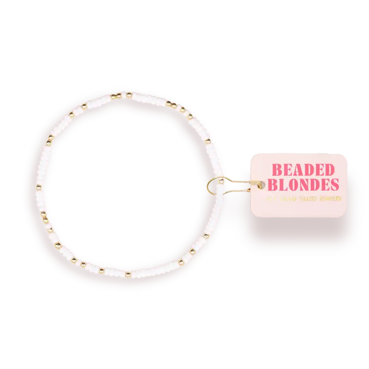 Beaded Blondes White Sprinkle Bracelet