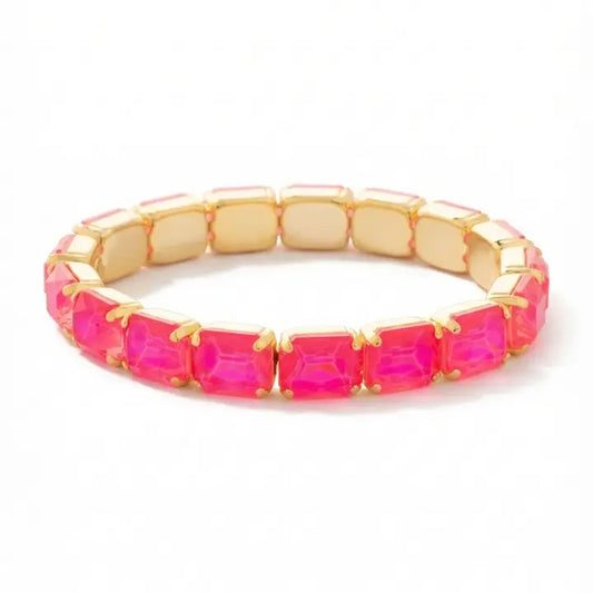 Sorrelli's 7 inch Easton Emarald Cut Stretch Bracelet