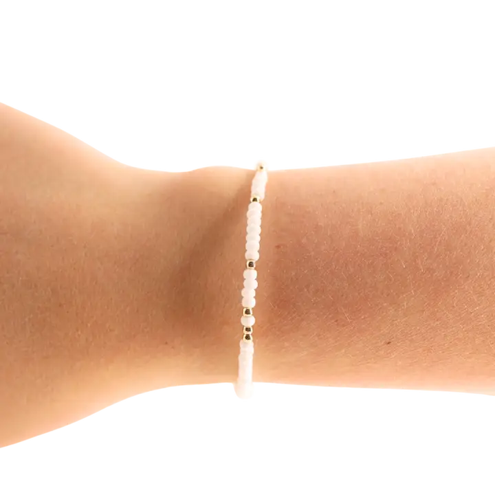 Beaded Blondes White Sprinkle Bracelet