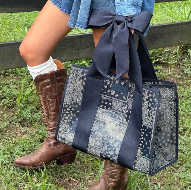 Case-mate Navy Bandana Bow Jelly Tote