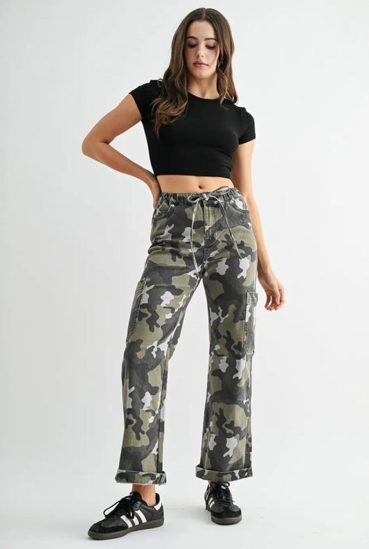 Mica High-Rise Joggers Ankle Camo