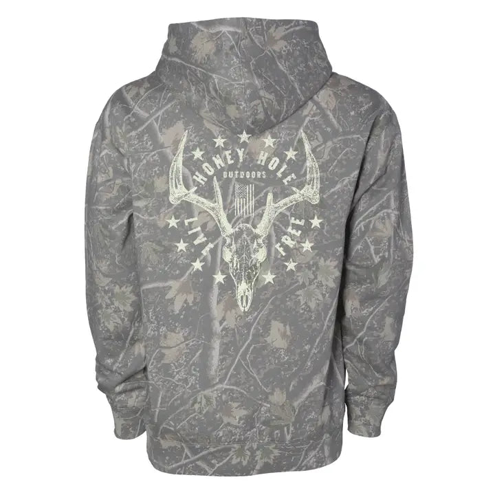 Honey Hole Fleece Hoodie- Live Free
