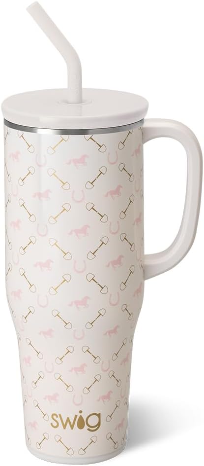Horse and horseshoe swig mug 40 oz