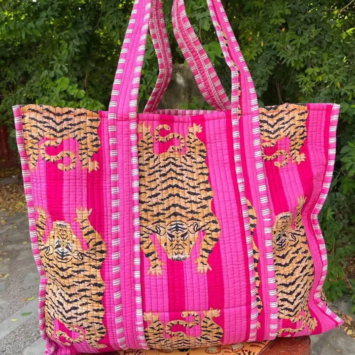 Ayras World Tiger Quilted Tote Bag