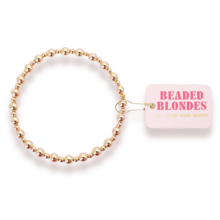 Beaded Blondes Katy Bracelet in Gold