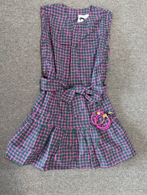 Pinch Polka Dot-Tiered Mini Dress