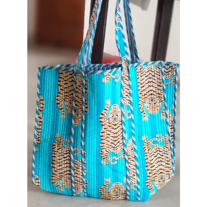 Ayras World Tiger Quilted Tote Bag