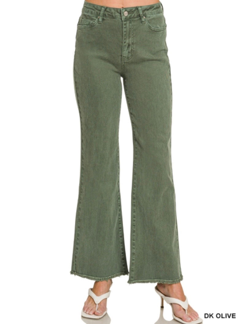 Zenana Olive Jeans