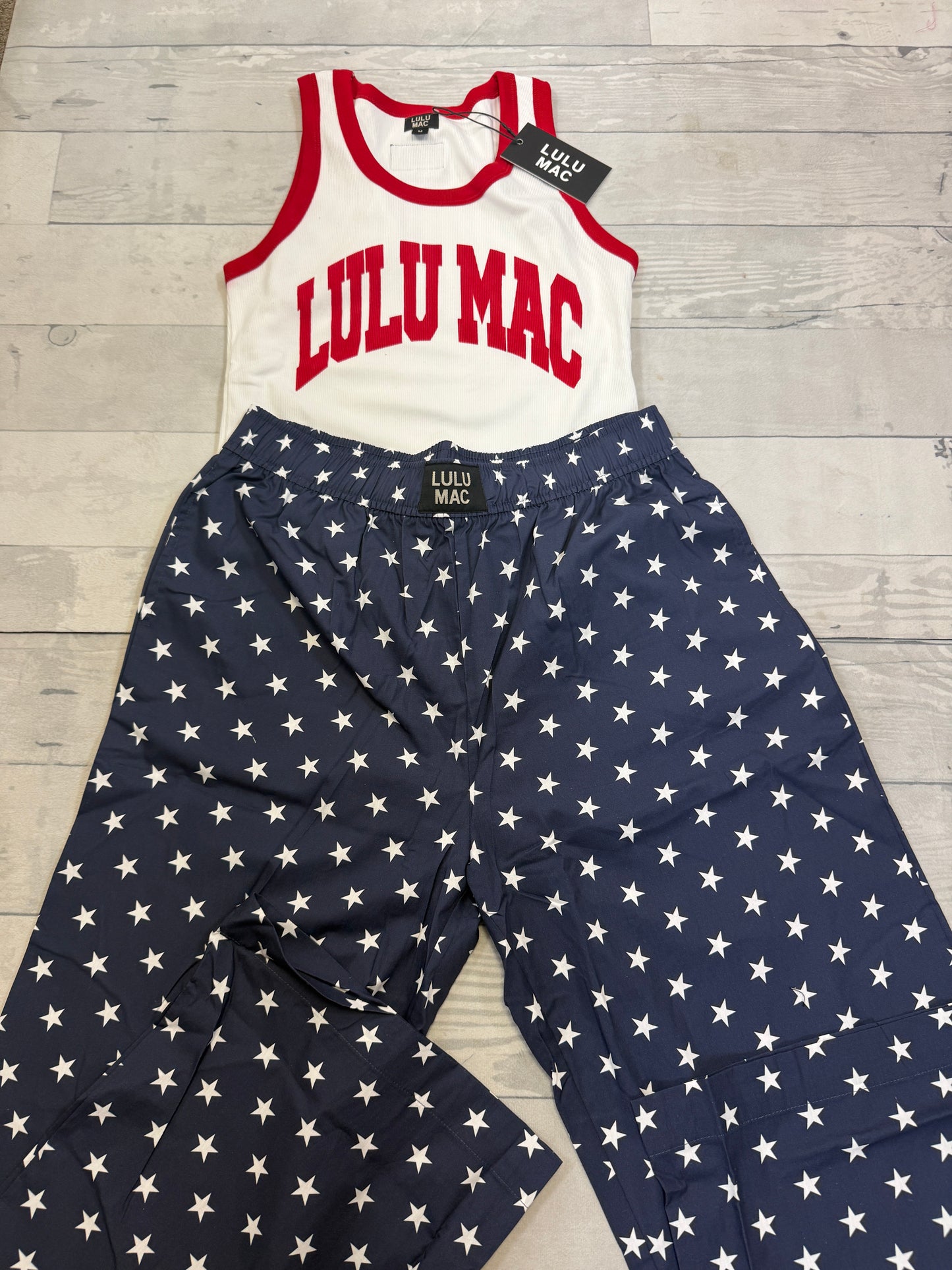 Lulu Mac navy star pants